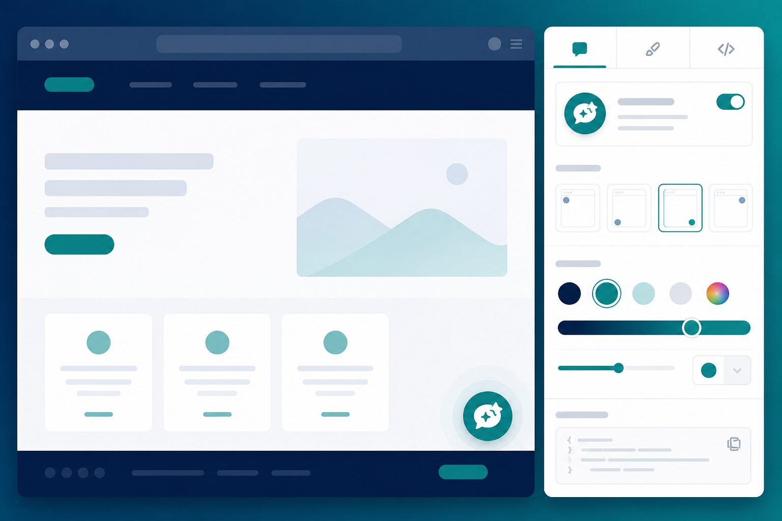 Embeddable agent widget on portal