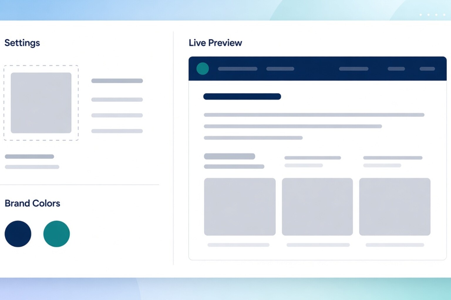 Institute branding settings and portal preview