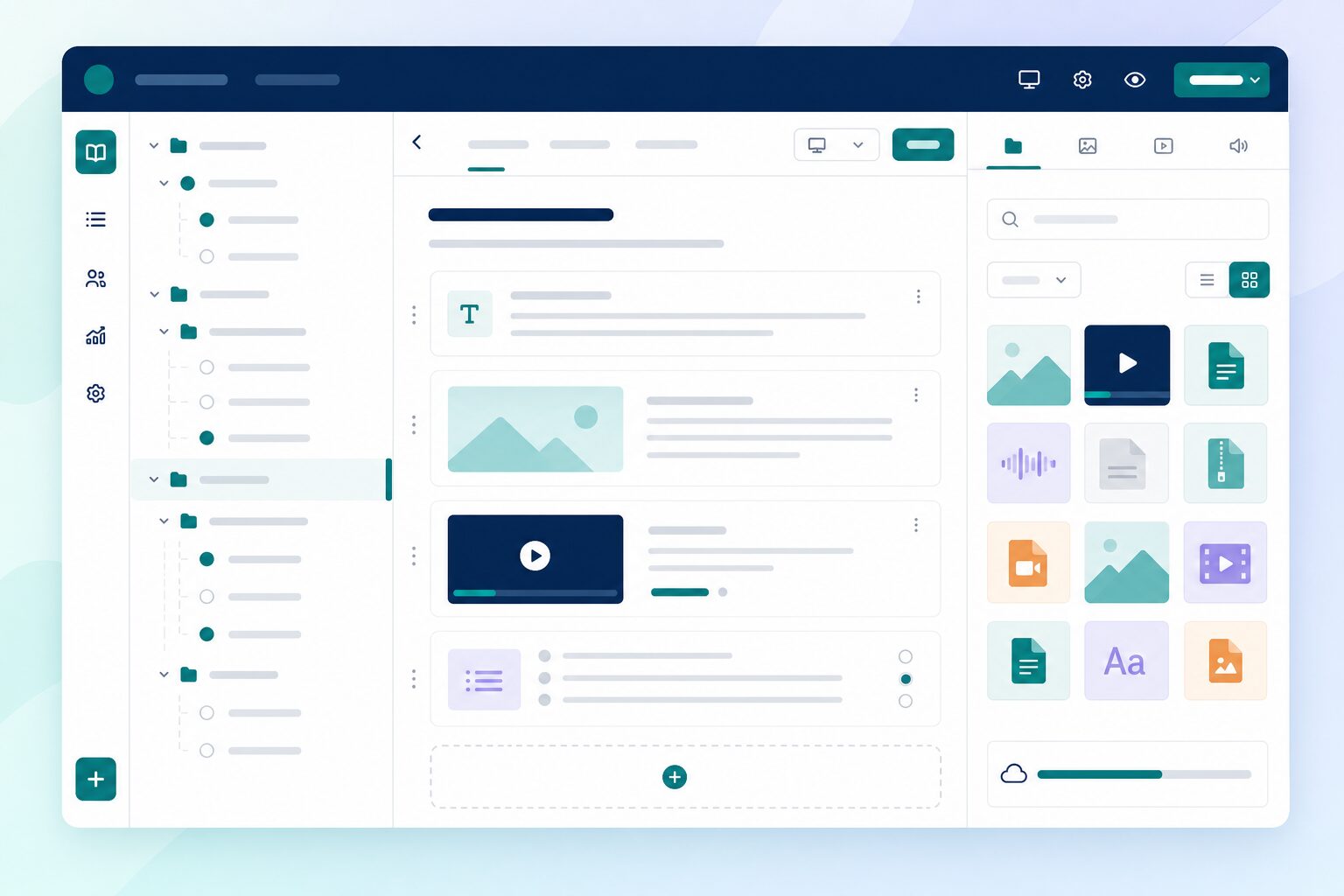 Course outline and lesson editor