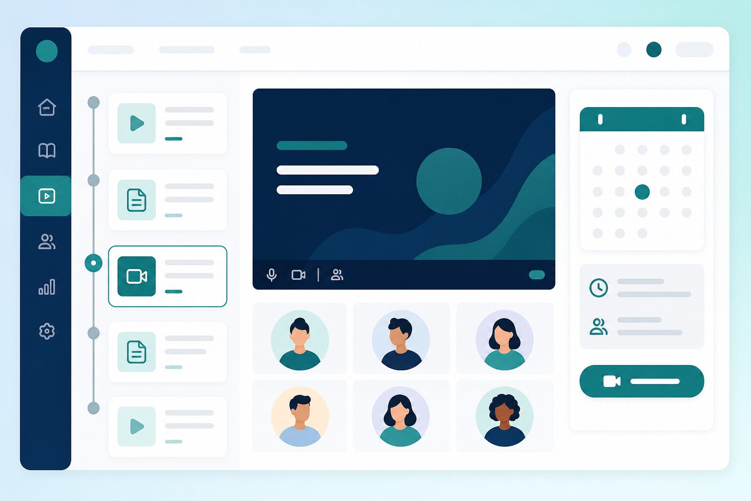 Live class scheduling in course outline