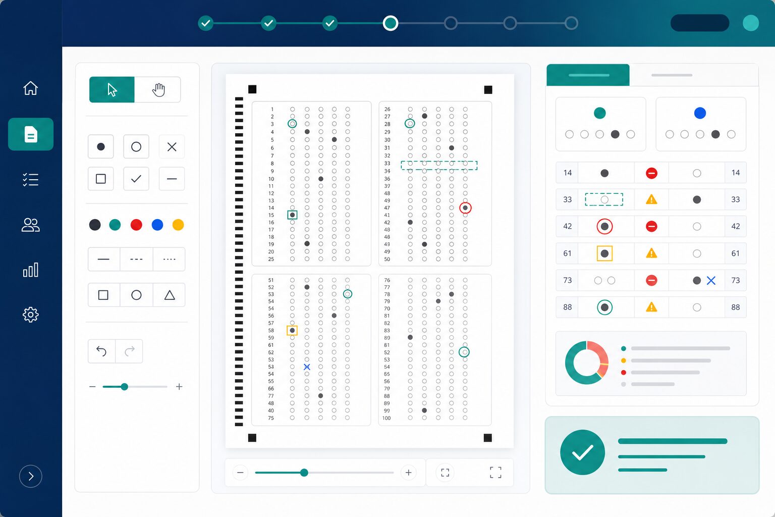 QC and marking review screen
